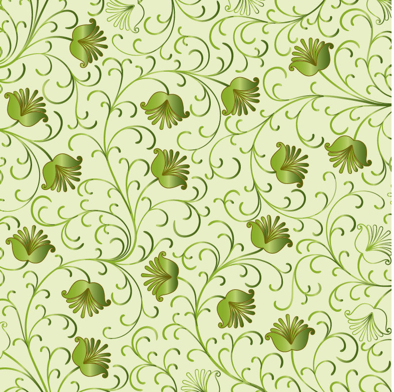 free vector Green Floral Background Vector